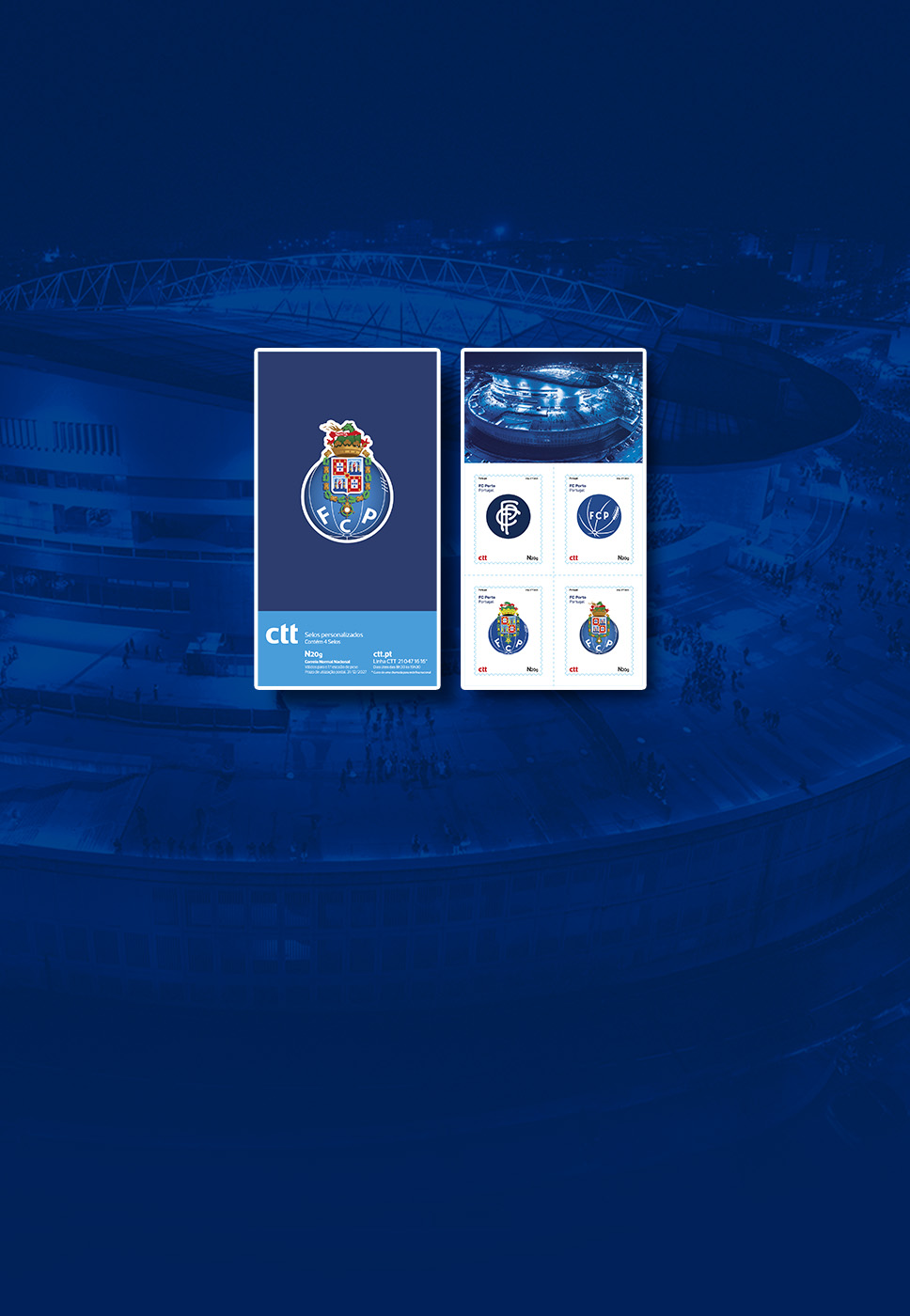 Imagem da Booklet do FC do Porto em fundo azul